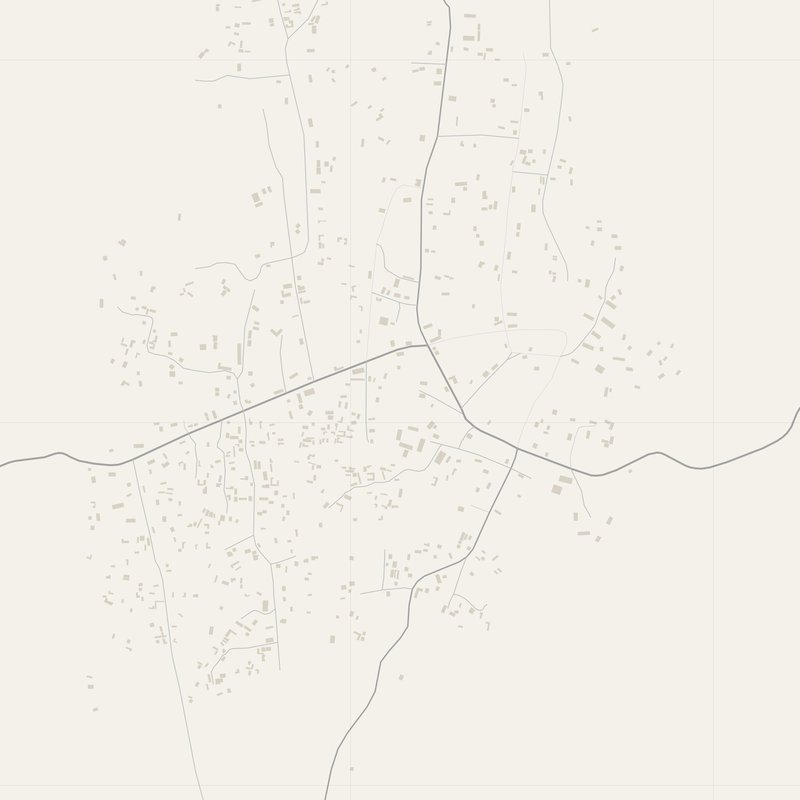 Printable street map poster of Badou, Togo