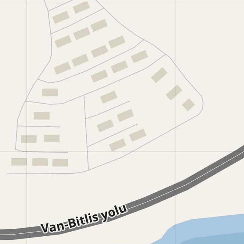 Ahlat map with house numbers, hospitals, police and fire stations — printable PDF, Türkiye