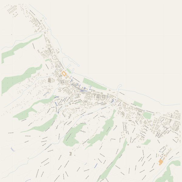 Walking and running map of Akçaabat, Turkey