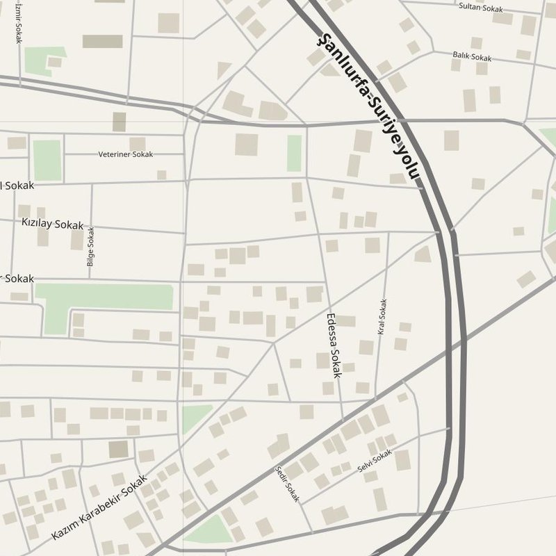 Akçakale street map with house numbers — printable address map PDF, Türkiye