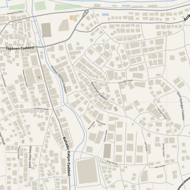 Akçakoca street map with house numbers — printable address map PDF, Türkiye