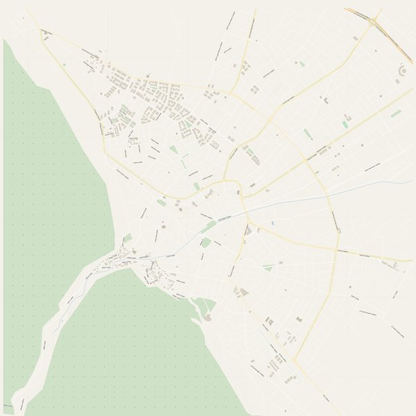 Detailed street map with house numbers of Akşehir, Turkey