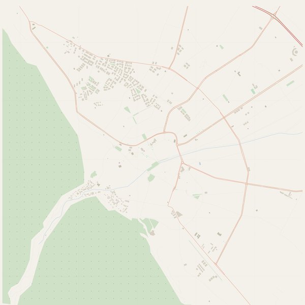 Emergency map with fire hydrants and hospitals of Akşehir, Turkey