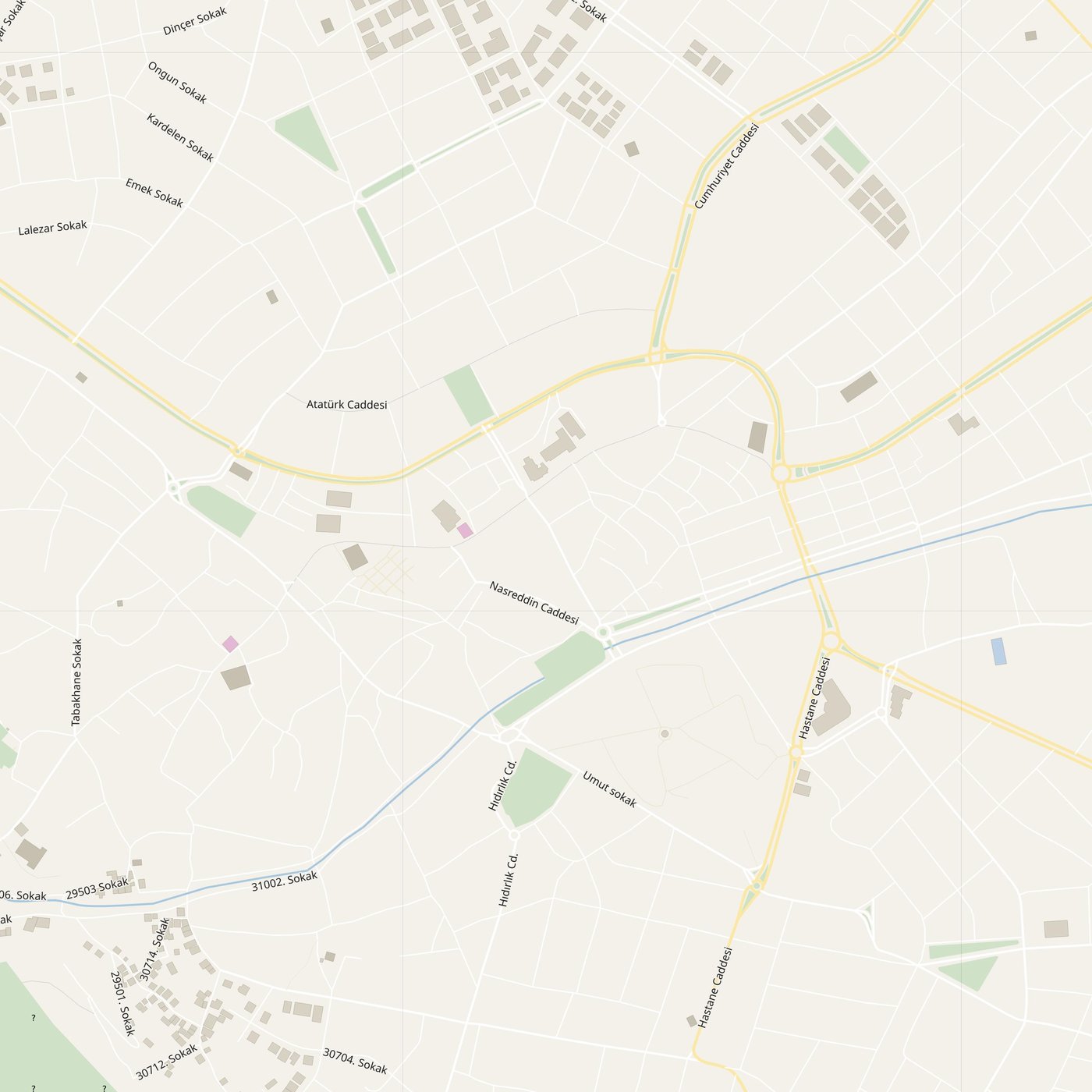 Free city map of Akşehir, Turkey