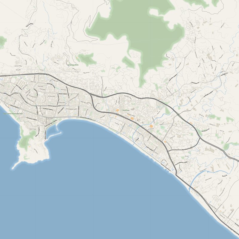 Alanya Map PDF — Printable Street Map Poster with House Numbers
