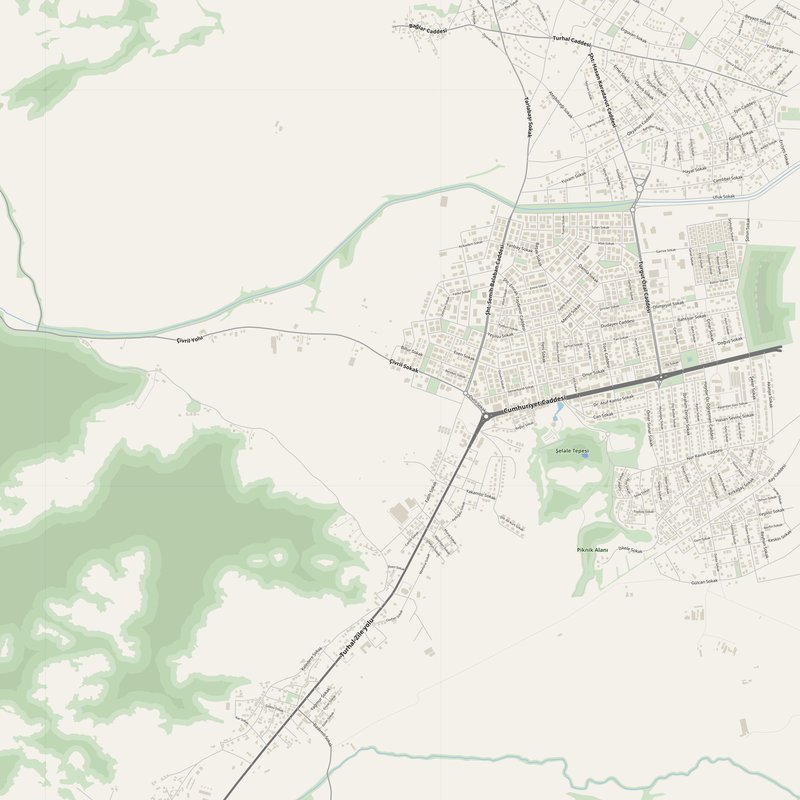 Zile Map PDF — Printable Street Map Poster with House Numbers