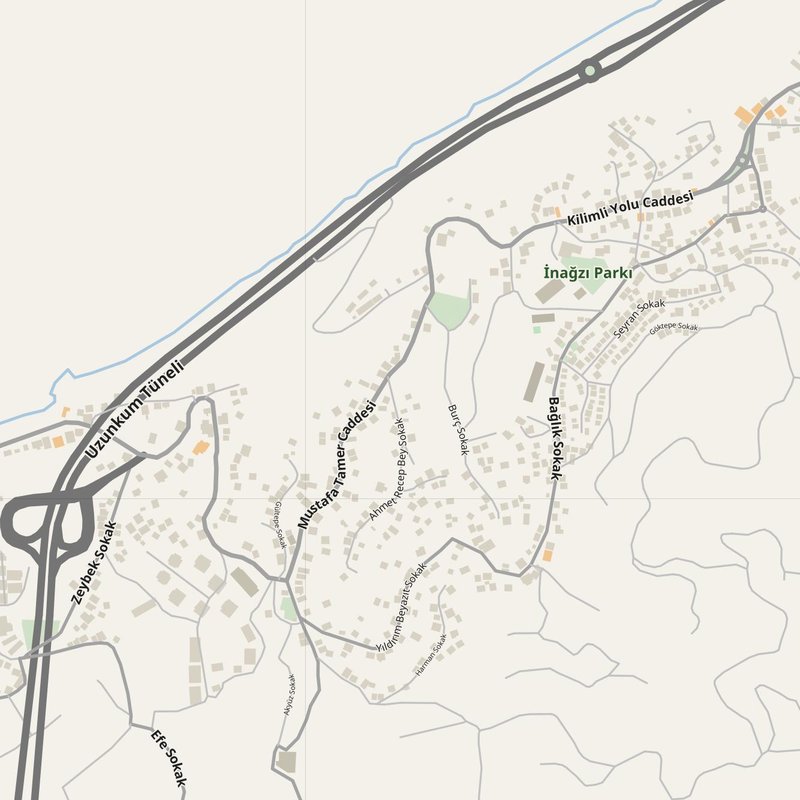 Zonguldak street map with house numbers — printable address map PDF, Türkiye