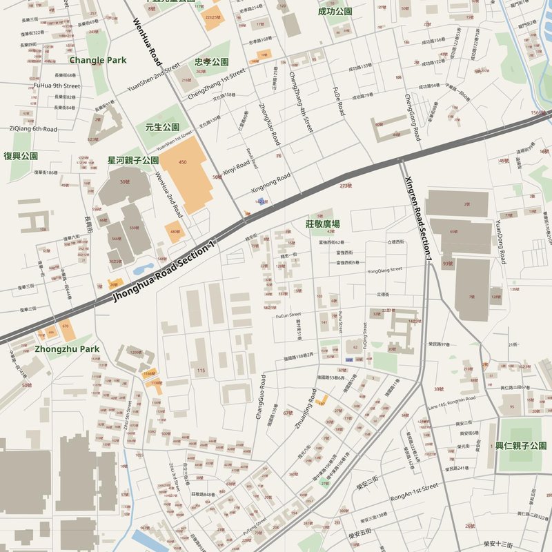 Bade street map with house numbers — printable address map PDF, Taiwan