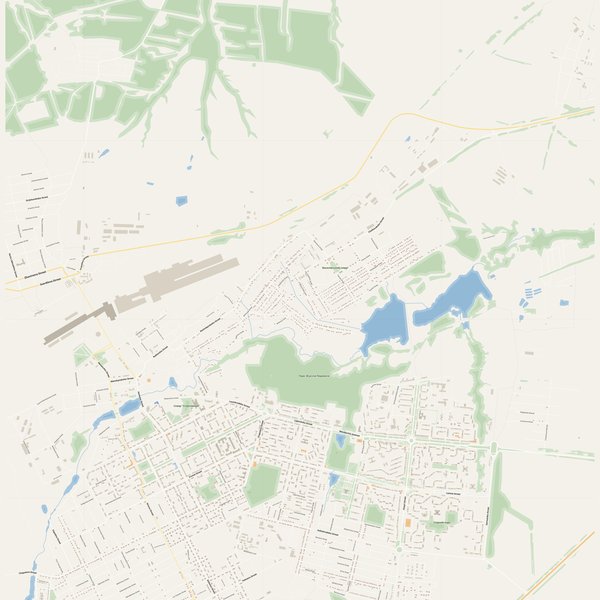 Alchevsk street map with house numbers — printable address map PDF, Ukraine