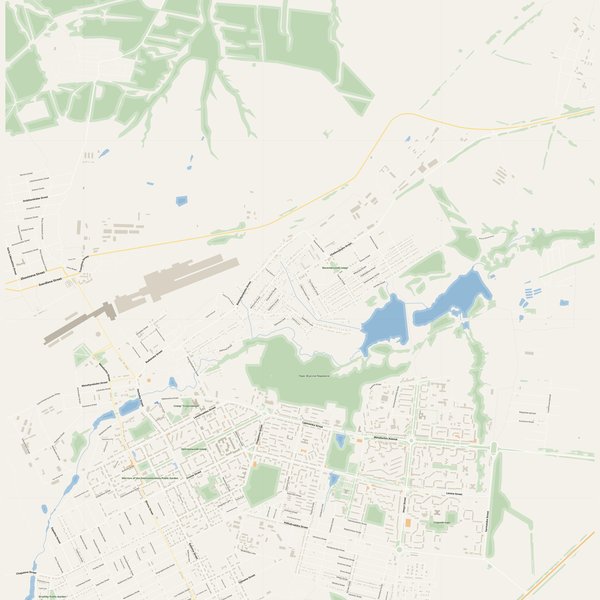Printable street map poster of Alchevsk, Ukraine