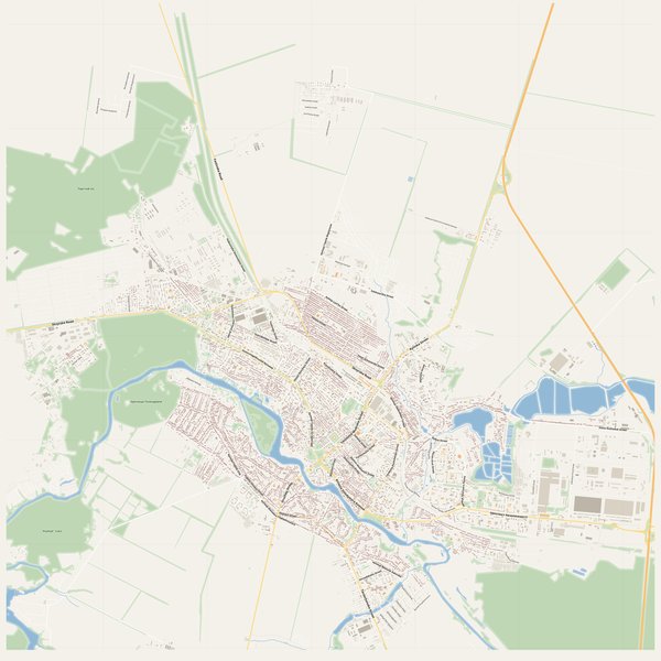 Bila Tserkva street map with house numbers — printable address map PDF, Ukraine
