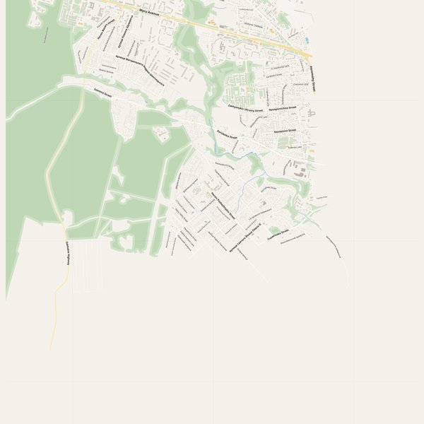 Printable street map poster of Bohuniya, Ukraine