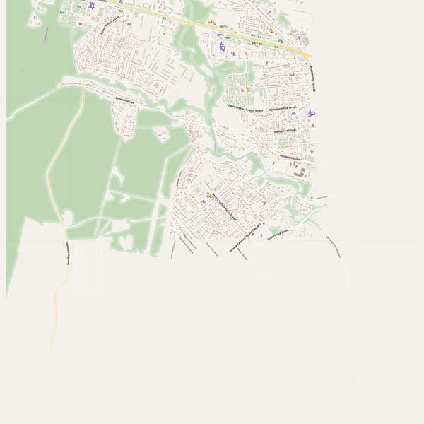 Bohuniya map with house numbers, hospitals, police and fire stations — printable PDF, Ukraine