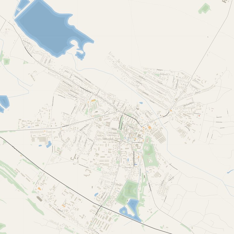 Zolochiv Map PDF — Printable Street Map Poster with House Numbers