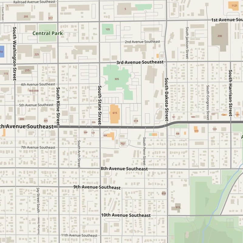 Aberdeen street map with house numbers — printable address map PDF, United States