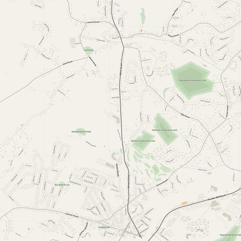 Acton Map PDF — Printable Street Map Poster with House Numbers