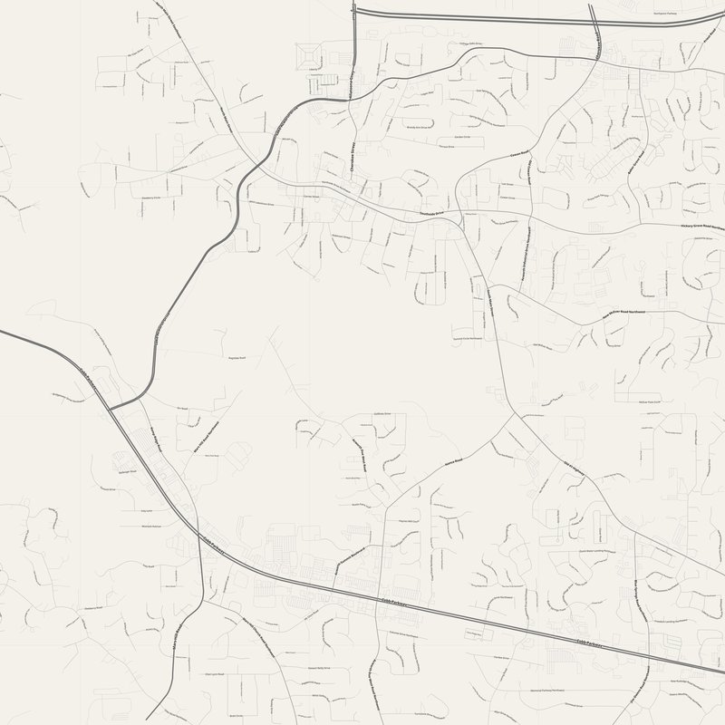 Acworth Map PDF — Printable Street Map Poster with House Numbers