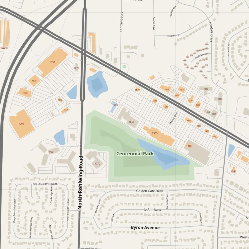 Addison street map with house numbers — printable address map PDF, United States