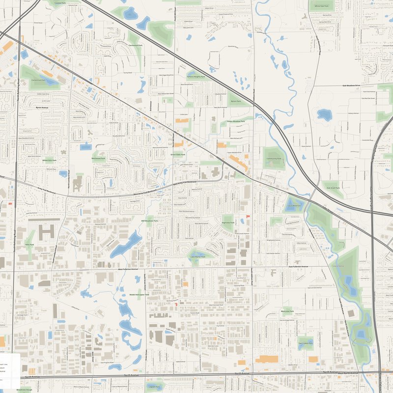 Addison Map PDF — Printable Street Map Poster with House Numbers