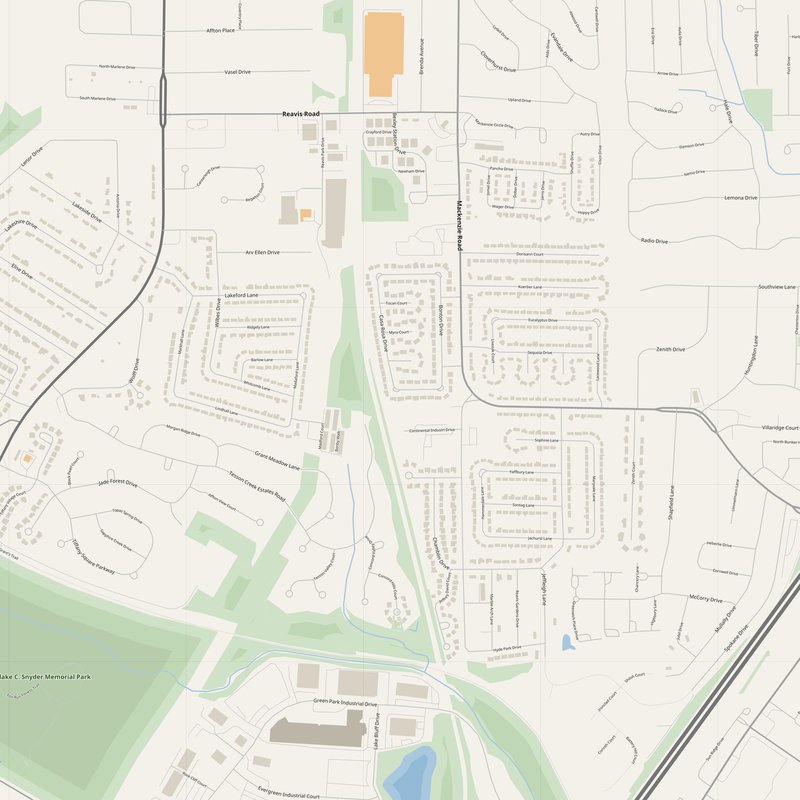 Affton Map PDF — Printable Street Map Poster with House Numbers
