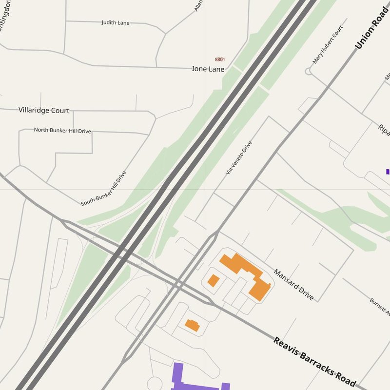 Affton map with house numbers, hospitals, police and fire stations — printable PDF, United States