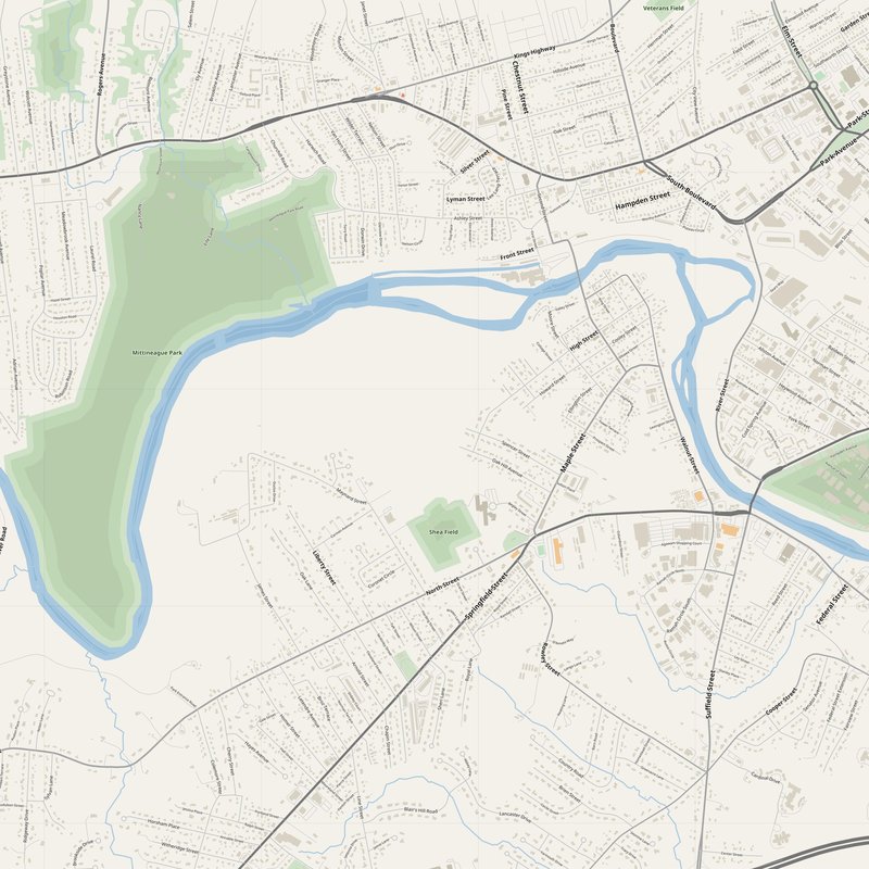 Agawam Map PDF — Printable Street Map Poster with House Numbers