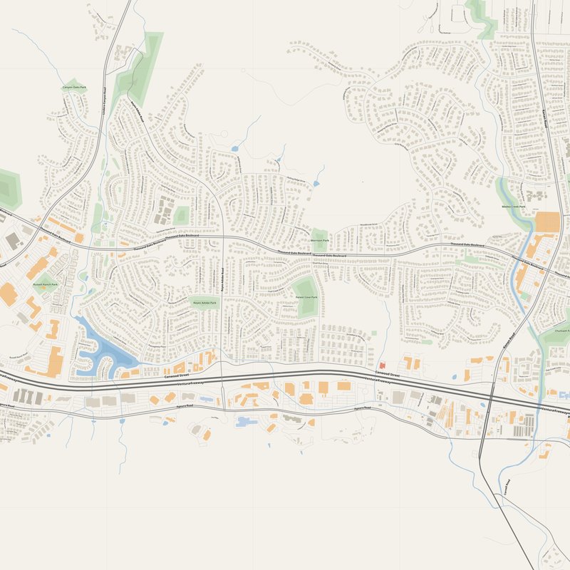 Agoura Map PDF — Printable Street Map Poster with House Numbers