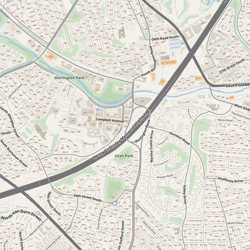 Alexandria printable atlas — multi-sheet street map with house numbers, United States