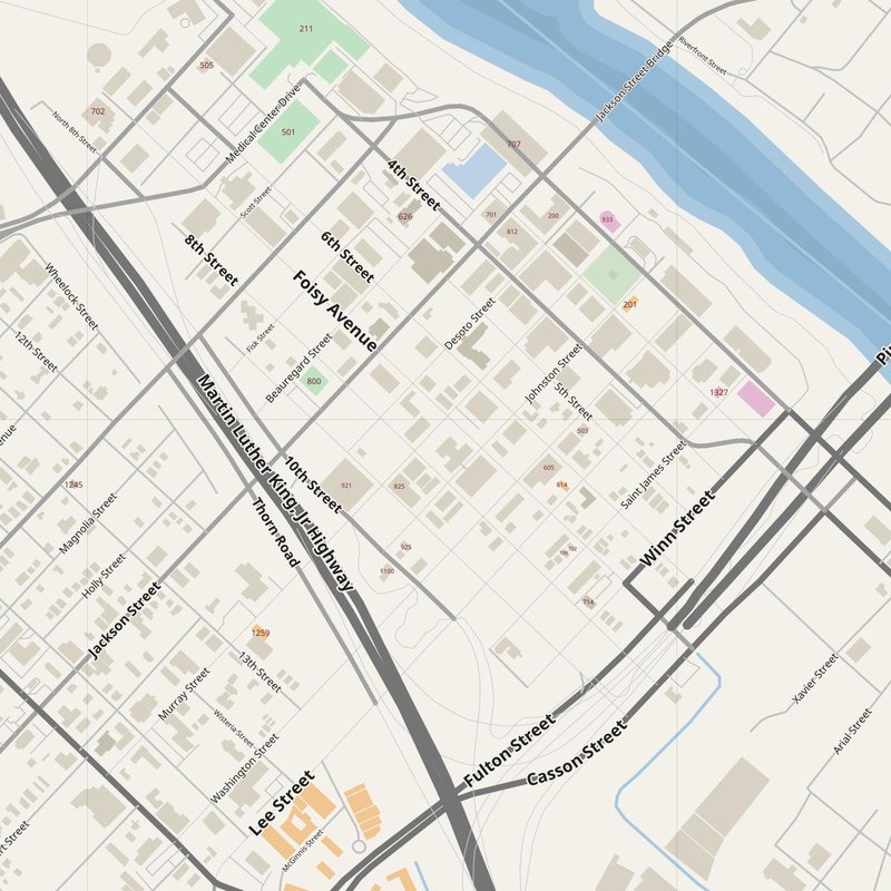 Alexandria street map with house numbers — printable address map PDF, United States