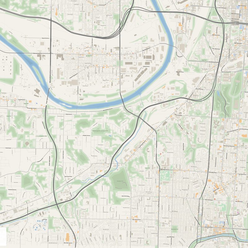 Kansas City Map PDF — Printable Street Map Poster with House Numbers