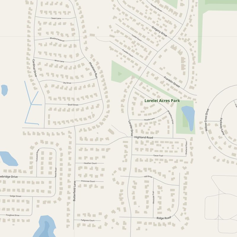 Zion street map with house numbers — printable address map PDF, United States