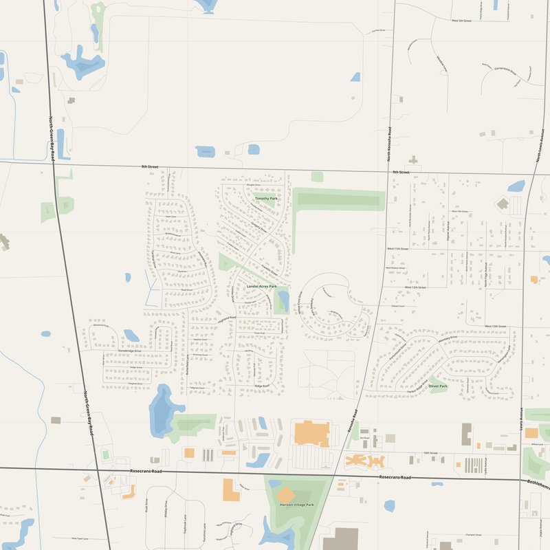 Zion Map PDF — Printable Street Map Poster with House Numbers