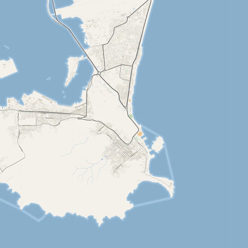 Printable street map poster of Aden, Yemen