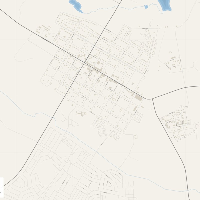 Carolina Map PDF — Printable Street Map Poster with House Numbers