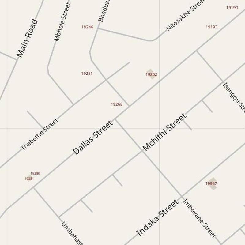 Etwatwa map with house numbers, hospitals, police and fire stations — printable PDF, South Africa